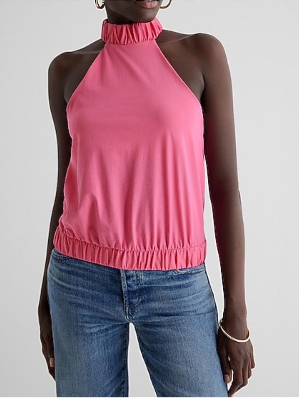 Express Pink Halter Tank NWT L